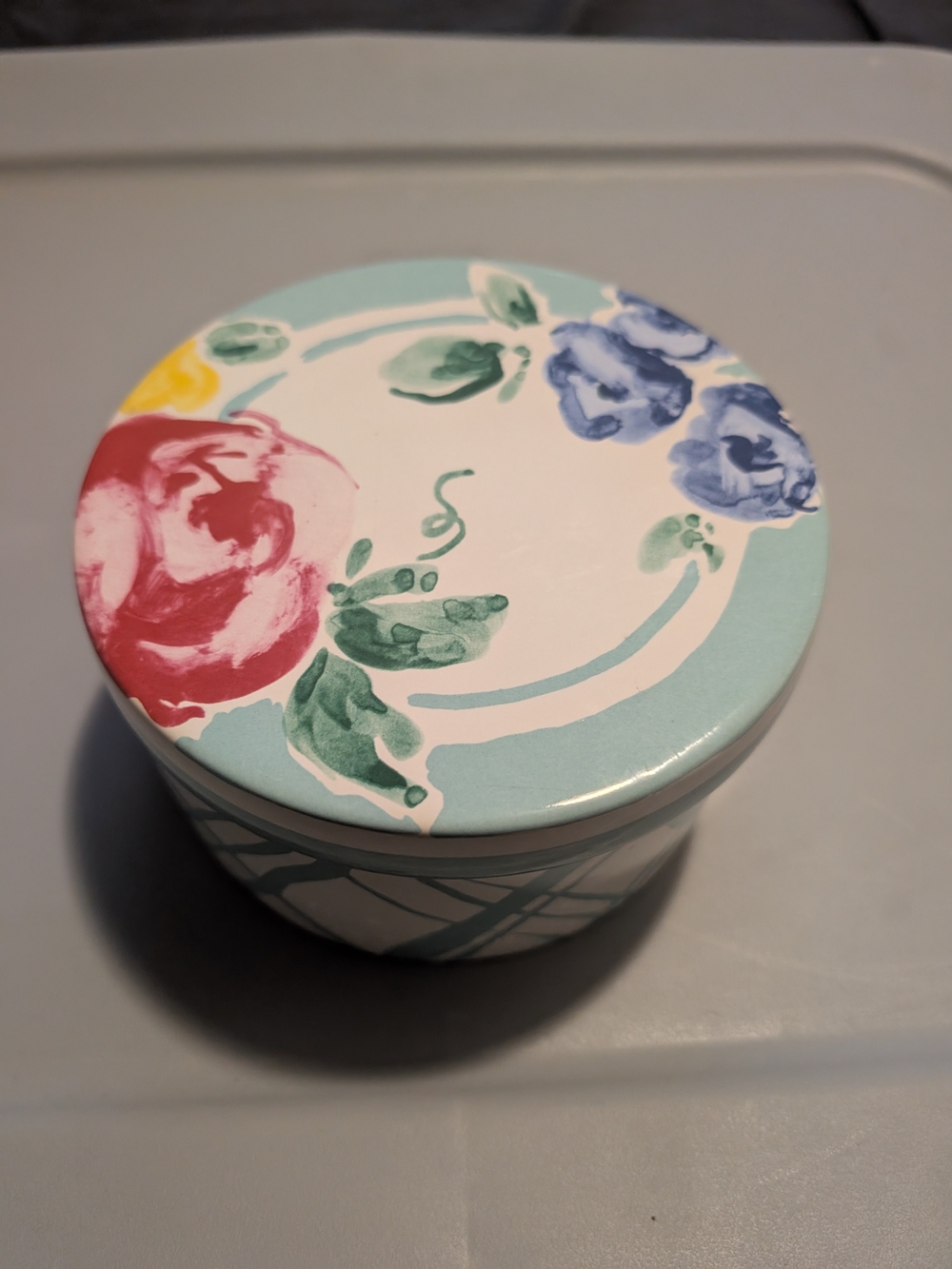 Vintage Porta Raul da Bernarda Romance Lid Ceramic Dish Box Ken Cornet Portugal